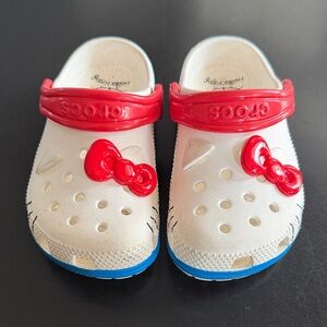 Hello Kitty CROCS Red Bow and Blue Trim